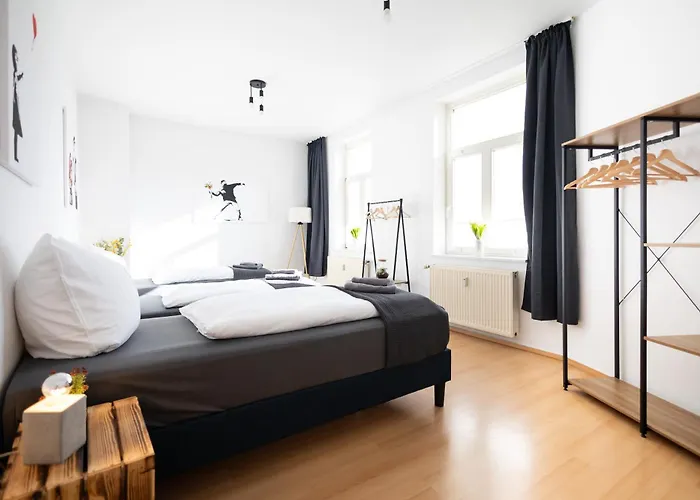 Ko-Living - Haendel Stuben - Street Art Design Apartments - Altstadt - Zentral - Kueche - Smart Tv - Mehrere Apartments - Bis Zu 6 P