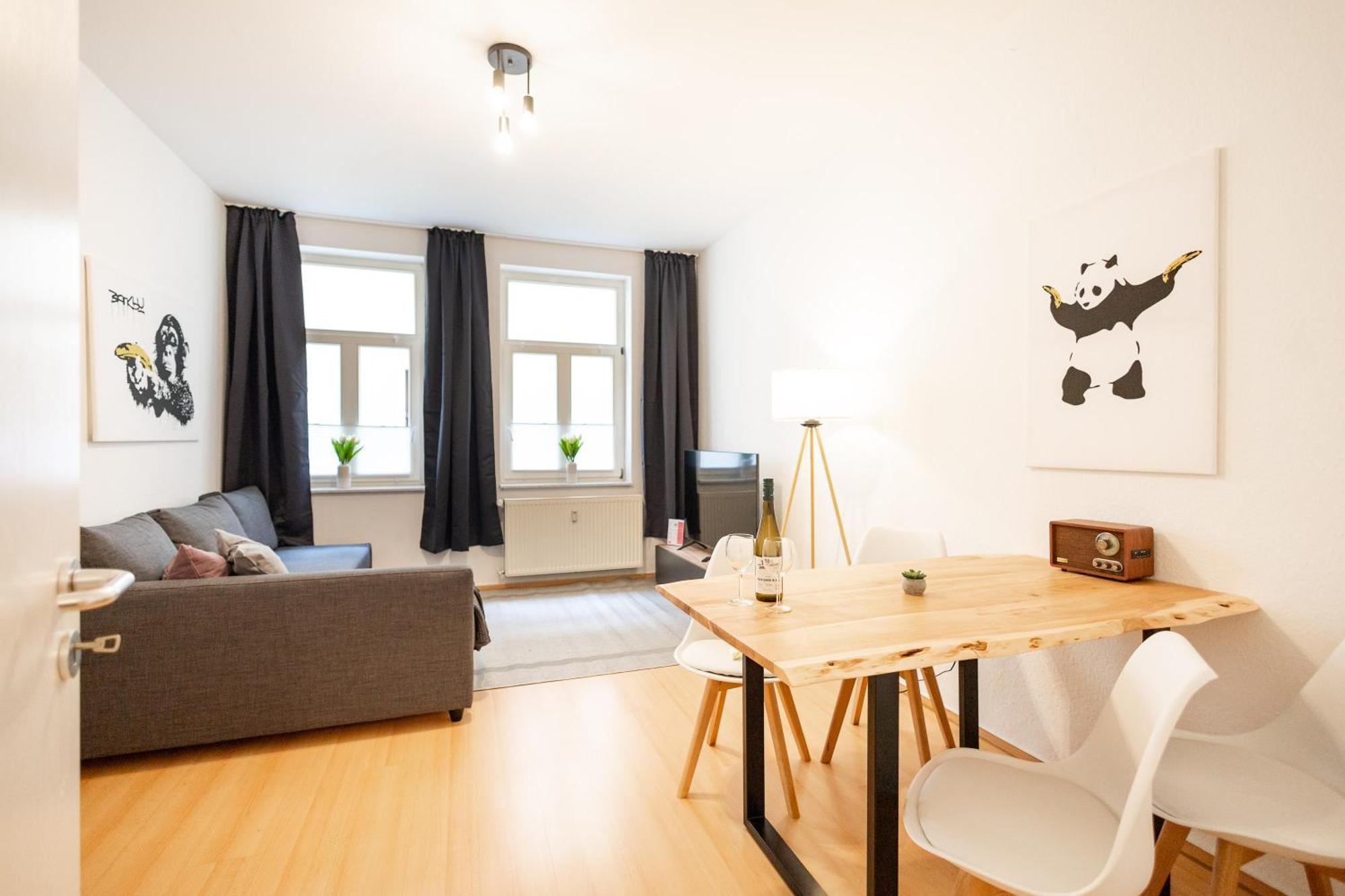 Apartament Ko-living - Haendel Stuben - Street Art Design - Altstadt - Zentral - Kueche - Smart Tv - Mehrere - Bis Zu 6 P *
