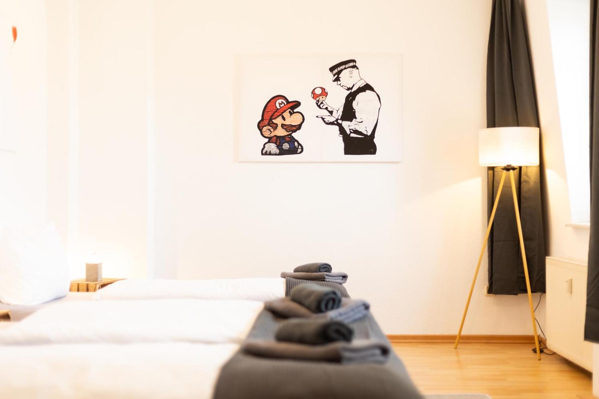 Appartement Ko-living - Haendel Stuben - Street Art Design - Altstadt - Zentral - Kueche - Smart Tv - Mehrere - Bis Zu 6 P