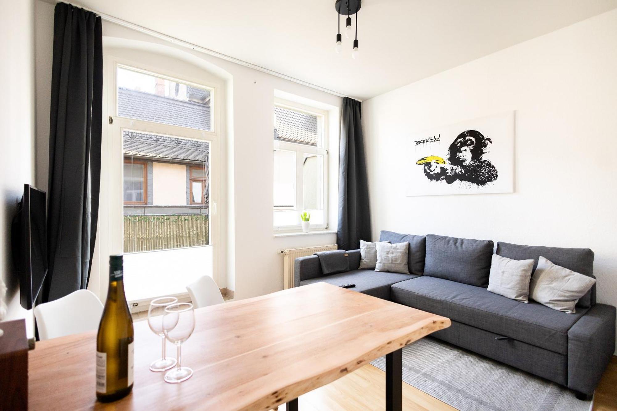Apartament Ko-living - Haendel Stuben - Street Art Design - Altstadt - Zentral - Kueche - Smart Tv - Mehrere - Bis Zu 6 P *